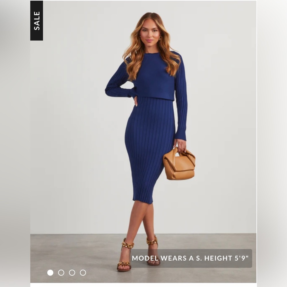 Vici ribbed sweater dress